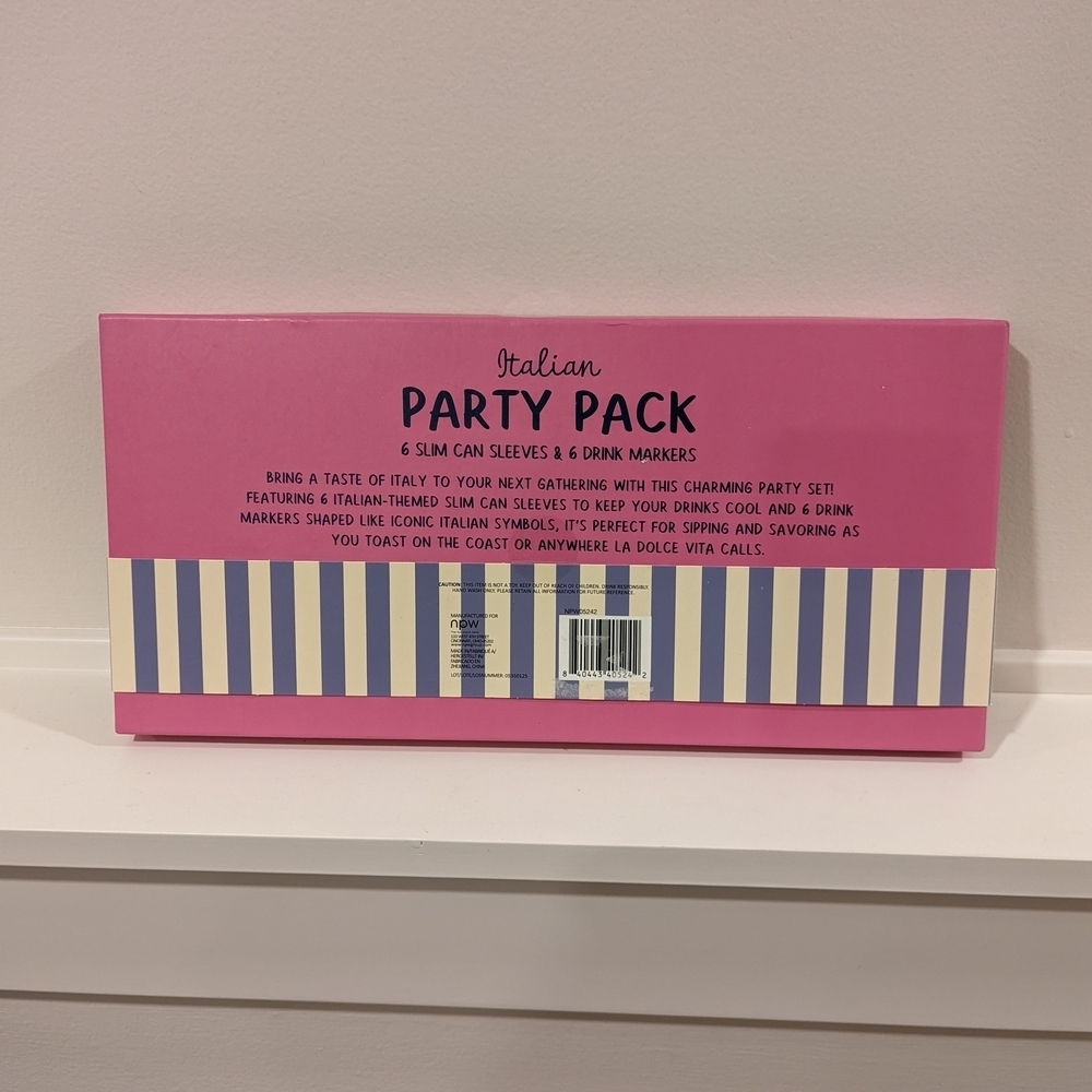 Italian Party Pack Drink Sleeves and Markers - Picture 4 of 9